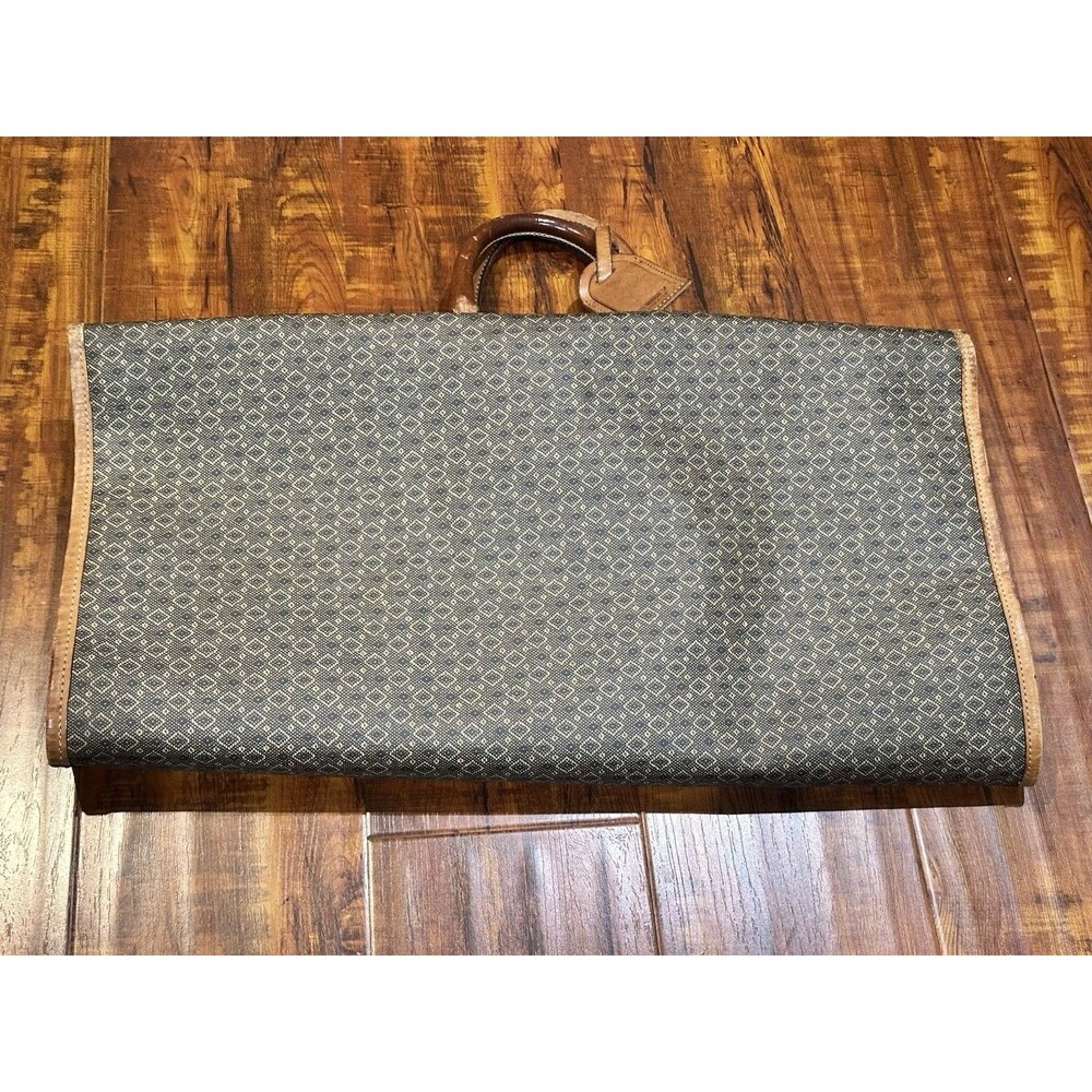 Vintage Hartmann Wings Diamonds Jacquard Leather Trim Travel Luggage Garment Bag - Picture 2 of 9